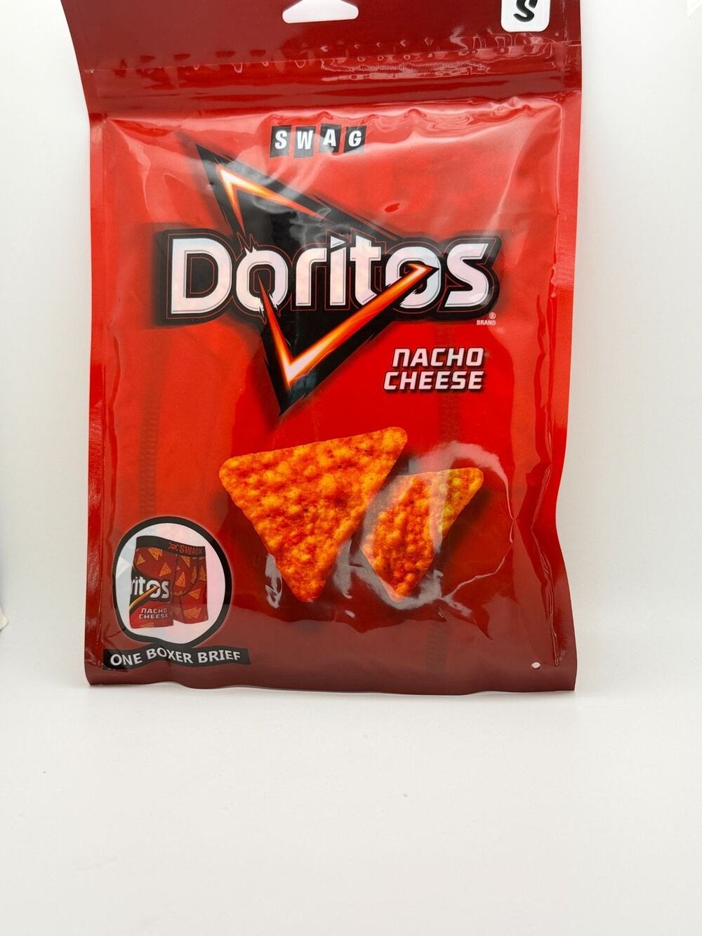 Doritos Nacho Cheese-Themed Boxer Briefs In Red Size Small Fun Novelty Packaging